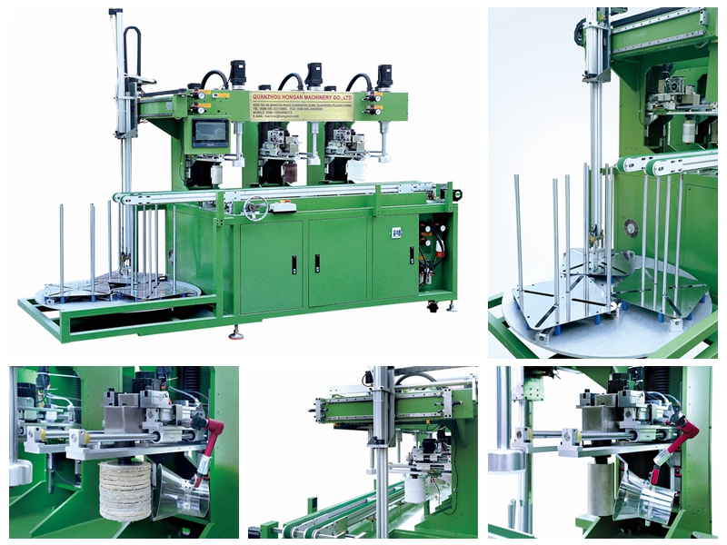 3 station melamine ware edge polishing machine