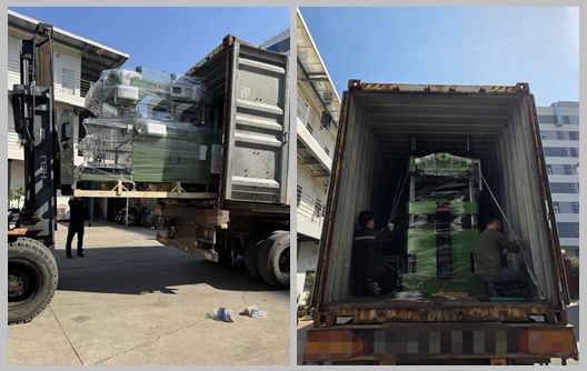 300-Ton Melamine Tableware Molding Machine & Edge Grinding Machine Shipment