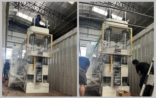 Shipment of Custom-Colored 600-Ton Melamine Molding Machines
